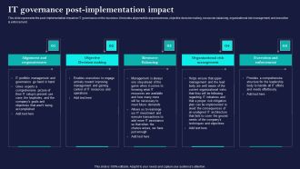 Corporate Governance Of ICT IT Governance Post Implementation Impact Themes PDF