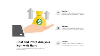 Cost And Profit Analysis Icon With Hand Ppt PowerPoint Presentation File Elements PDF