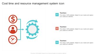 Cost Time And Resource Management System Icon Template PDF