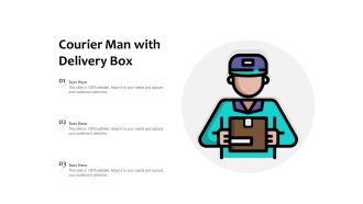 Courier Man With Delivery Box Ppt PowerPoint Presentation Summary Mockup PDF