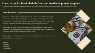 Cover Letter For Blockchain Infrastructure Development Proposal Brochure PDF