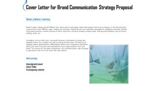 Cover Letter For Brand Communication Strategy Proposal Ppt Show Topics PDF