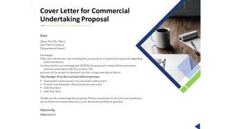 Cover Letter For Commercial Undertaking Proposal Ppt Infographic Template Inspiration PDF