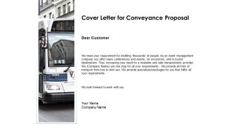 Cover Letter For Conveyance Proposal Ppt PowerPoint Presentation Layouts Diagrams