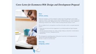 Cover Letter For Ecommerce Web Design And Development Proposal Ppt Slides Sample PDF
