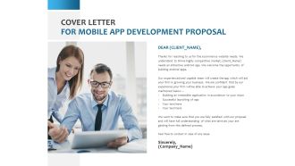 Cover Letter For Mobile App Development Proposal Ppt PowerPoint Presentation File Brochure
