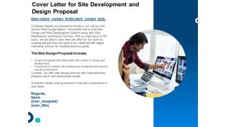 Cover Letter For Site Development And Design Proposal Ppt Pictures Inspiration PDF
