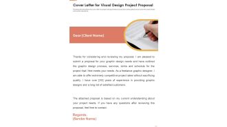 Cover Letter For Visual Design Project Proposal One Pager Sample Example Document