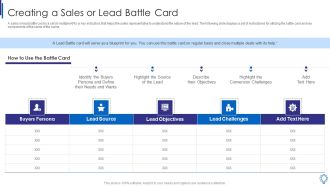 Creating A Sales Or Lead Battle Card Infographics PDF