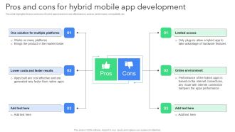 Creating Mobile Application For Android Pros And Cons For Hybrid Mobile App Development Slides PDF