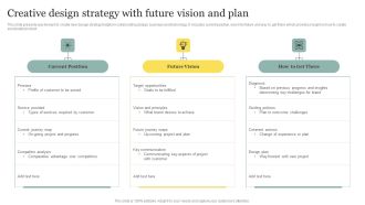 Creative Design Strategy With Future Vision And Plan Template PDF