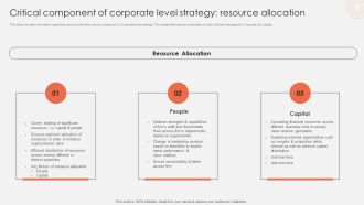 Critical Component Of Corporate Level Strategy Resource Allocation Structure PDF