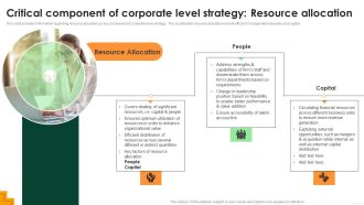 Critical Component Of Corporate Level Strategy Resource Allocation Themes PDF