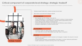 Critical Component Of Corporate Level Strategy Strategic Tradeoff Graphics PDF