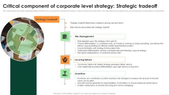 Critical Component Of Corporate Level Strategy Strategic Tradeoff Microsoft PDF