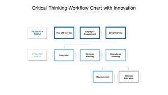 Critical Thinking Workflow Chart With Innovation Ppt PowerPoint Presentation Portfolio Design Templates