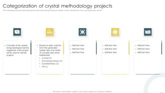 Crystal Methods In Agile Framework Categorization Of Crystal Methodology Projects Mockup PDF