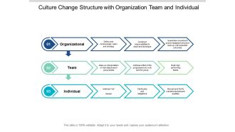 Culture Change Structure With Organization Team And Individual Ppt PowerPoint Presentation Slides Guidelines