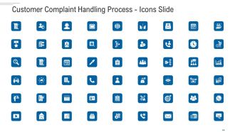 Customer Complaint Handling Process Icons Slide Slides PDF