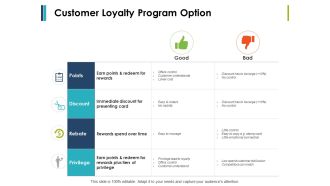 Customer Loyalty Program Option Ppt PowerPoint Presentation Pictures Examples