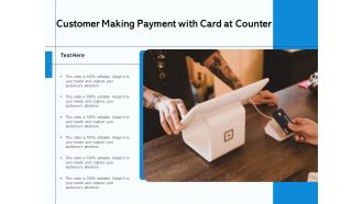 Customer Making Payment With Card At Counter Ppt PowerPoint Presentation File Diagrams PDF