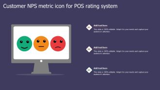 Customer NPS Metric Icon For Pos Rating System Ppt Professional Visual Aids PDF