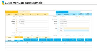 Customer Relationship Management Customer Database Example Ppt Inspiration Slide Download PDF
