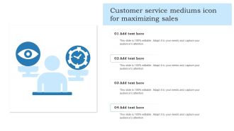 Customer Service Mediums Icon For Maximizing Sales Rules PDF