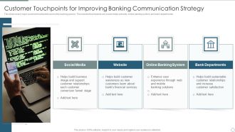 Customer Touchpoints For Improving Banking Communication Strategy Infographics PDF