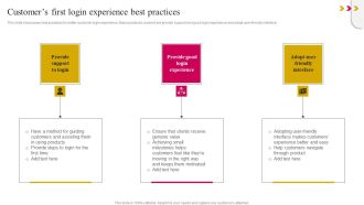 Customers First Login Experience Best Practices Download PDF