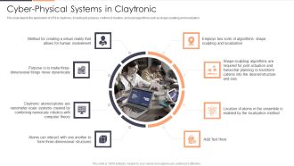 Cyber Physical Systems In Claytronic Ppt Icon Graphics Download PDF