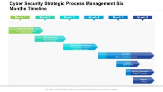 Cyber Security Strategic Process Management Six Months Timeline Structure
