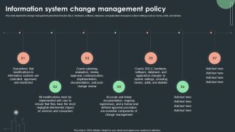 Cybersecurity Guidelines IT Information System Change Management Policy Diagrams PDF