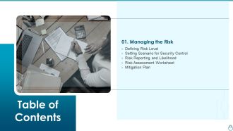 Cybersecurity Risk Administration Plan Table Of Contents Topics PDF
