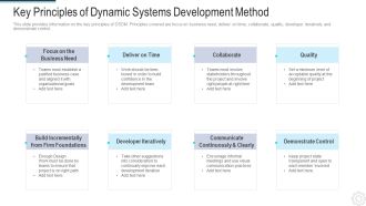 DSDM IT Key Principles Of Dynamic Systems Development Method Brochure PDF