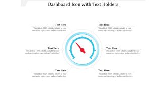 Dashboard Icon With Text Holders Ppt PowerPoint Presentation File Outfit PDF