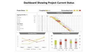 Dashboard Showing Project Current Status Ppt PowerPoint Presentation File Pictures PDF