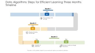 Data Algorithms Steps For Efficient Learning Three Months Timeline Pictures