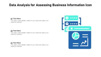 Data Analysis For Assessing Business Information Icon Ideas PDF