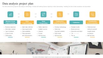 Data Analysis Project Plan Transformation Toolkit Competitive Intelligence Information Analysis Icons PDF