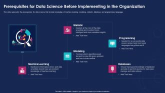 Data Analytics IT Prerequisites For Data Science Before Implementing In The Organization Information PDF