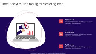 Data Analytics Plan For Digital Marketing Icon Diagrams PDF