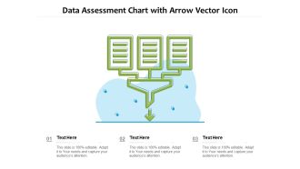 Data Assessment Chart With Arrow Vector Icon Ppt PowerPoint Presentation Model Design Inspiration PDF