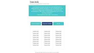 Data Center Services Contractor Bid Proposal Case Study One Pager Sample Example Document