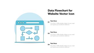 Data Flowchart For Website Vector Icon Ppt PowerPoint Presentation Show Skills PDF