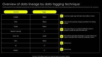 Data Lineage Implementation Overview Of Data Lineage By Data Tagging Technique Structure PDF
