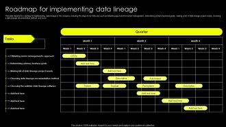 Data Lineage Implementation Roadmap For Implementing Data Lineage Elements PDF