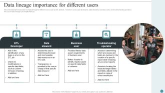 Data Lineage Importance For Different Users Deploying Data Lineage IT Slides PDF