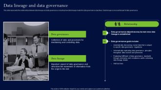 Data Lineage Methods Data Lineage And Data Governance Infographics PDF