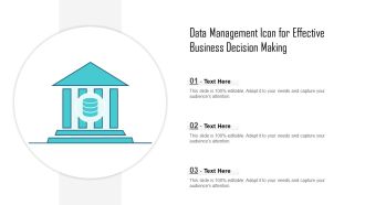 Data Management Icon For Effective Business Decision Making Ppt PowerPoint Presentation Icon Outline PDF